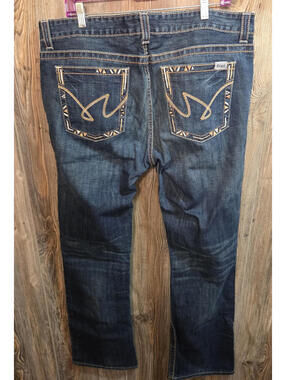 Cruel Denim "Blake" Blue Jeans Women's Size 34/17 L (39x34) western rodeo riding